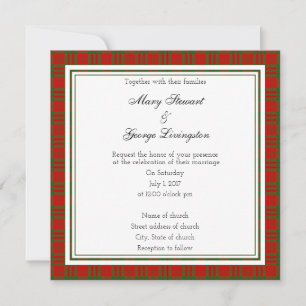 Livingston Scottish Wedding Square Invitation