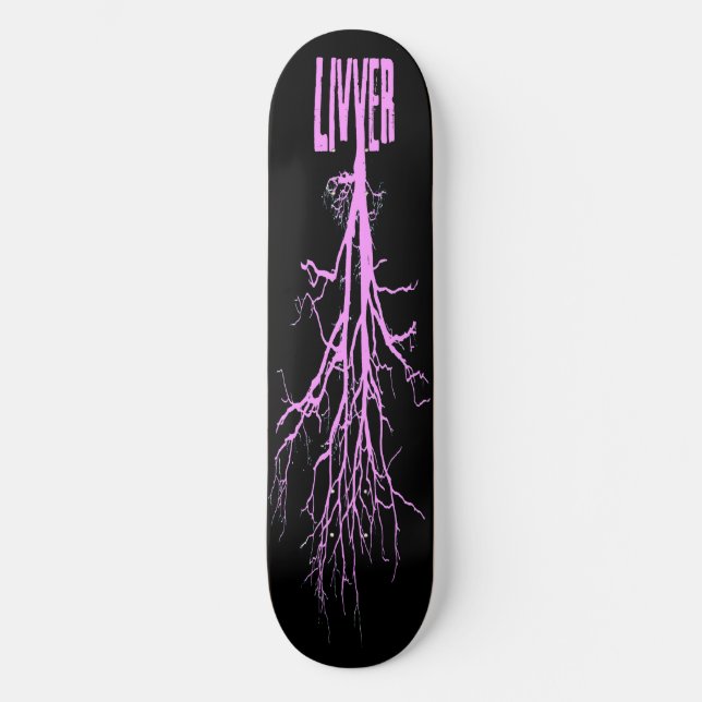 livink pink n black sk8 skateboard (Front)
