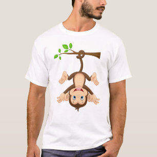 LIVIYA-Cute cartoon monkey T-Shirt