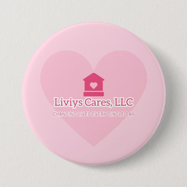 Liviys Cares Logo 7.5 Cm Round Badge (Front)