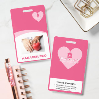 Liviys Cares Logo ID Badge