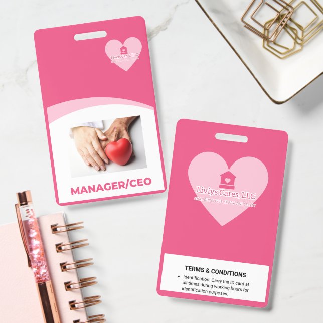 Liviys Cares Logo ID Badge (Office)