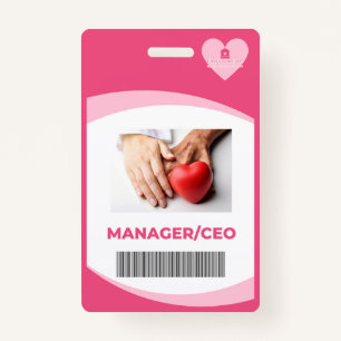 Liviy's Cares Logo ID Badge