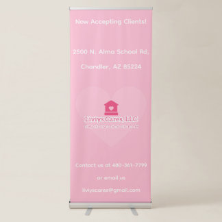 Liviys Cares Logo Retractable Banner