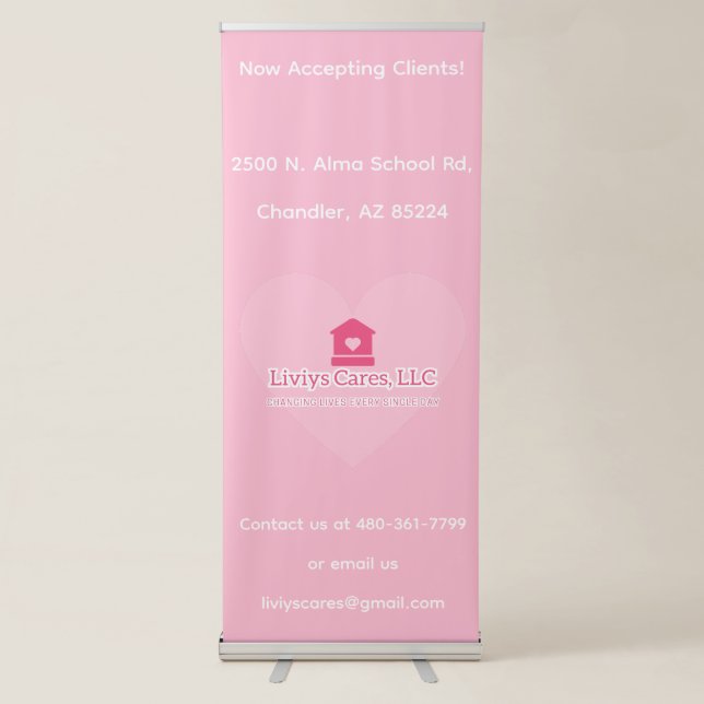 Liviys Cares Logo Retractable Banner (Front)