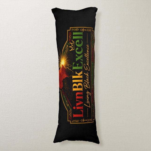 LivnBlkExcell Themed Body Cushion (Front Vertical)