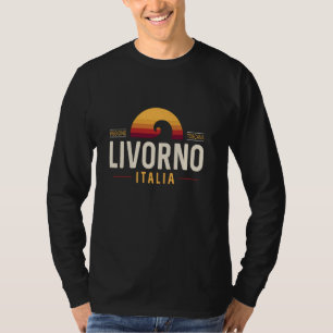 Livorno Italia Livorno Tuscany Italy Retro Wave T-Shirt