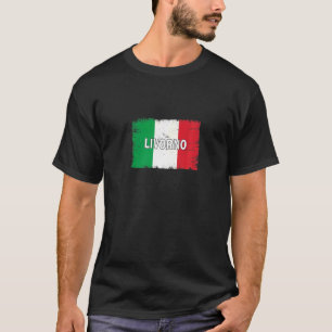 Livorno Italy City With Italian Flag T-Shirt