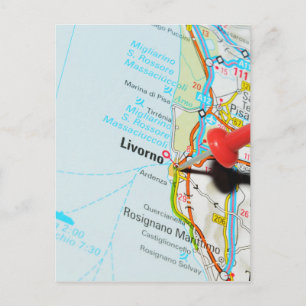 Livorno, Italy Postcard