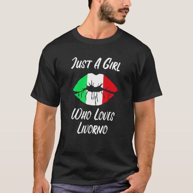 Livorno Lips and Mouth Love Italian Flag T-Shirt (Front)