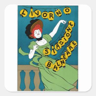 Livorno ~ Stagione Balneare Square Sticker