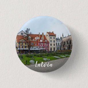 Livu square in Riga, Latvia 3 Cm Round Badge