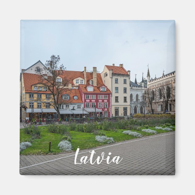 Livu square in Riga, Latvia Magnet (Front)