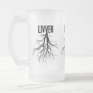 LIVVERFROST FROSTED GLASS BEER MUG