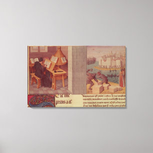 Livy Writing and the Foundation of Rome Canvas Print