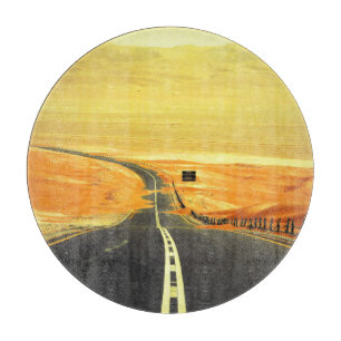 Liwa Oasis Asphalt Road, Dunes. Cutting Board