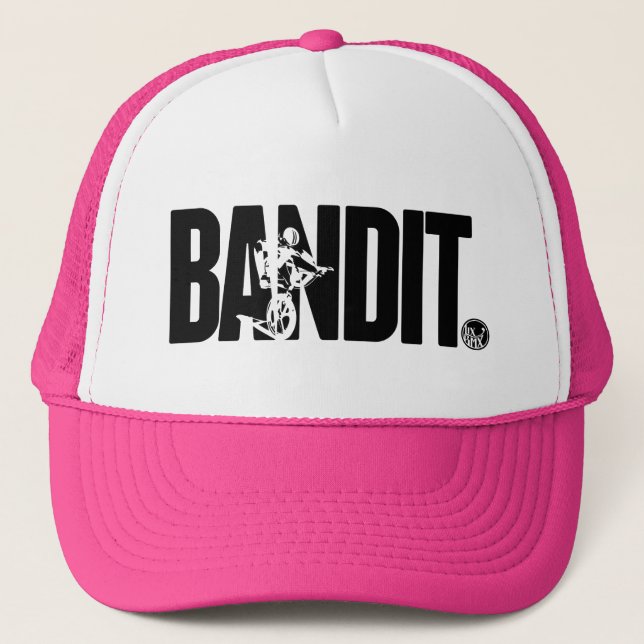 LixBMX 'Bandit' vintage BMX trucker hat (pink) (Front)