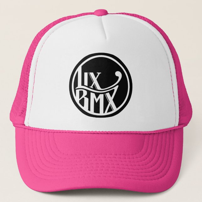 LixBMX Logo Trucker - Pink Trucker Hat (Front)
