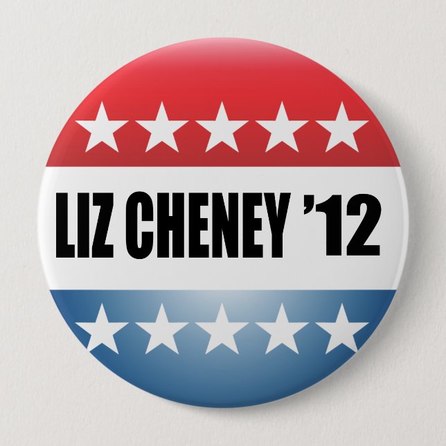 LIZ CHENEY 10 CM ROUND BADGE (Front)
