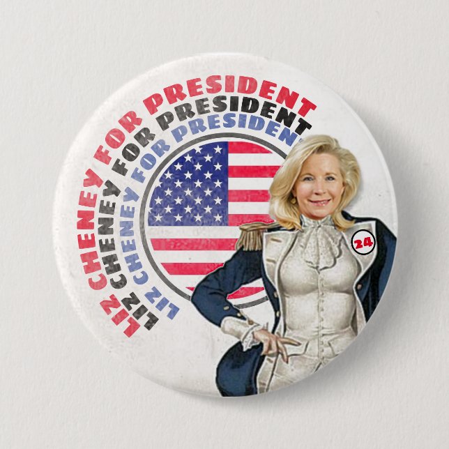liz Cheney for President '24 7.5 Cm Round Badge (Front)