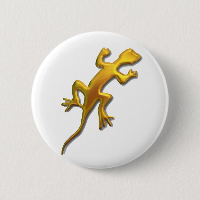 Lizard 6 Cm Round Badge (Front)