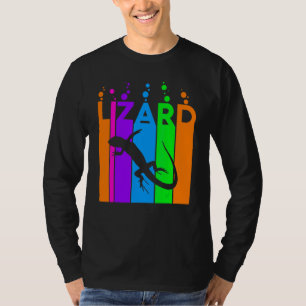 Lizard Animal Rainbow Bubble With Silhouette T-Shirt