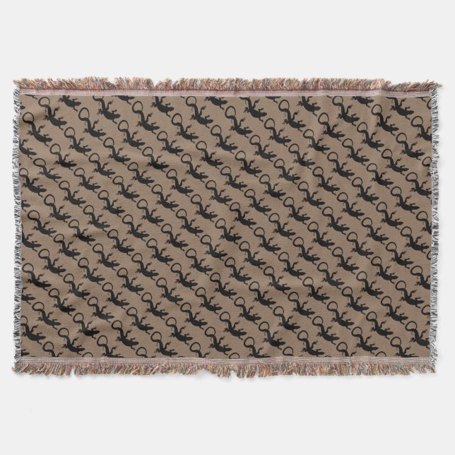 Lizard Art Blankets Reptile Lizard Throw Blanket (Front)