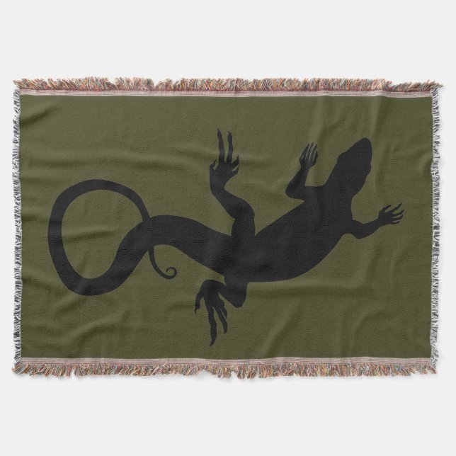 Lizard Art Blankets Reptile Lizard Throw Blanket (Front)