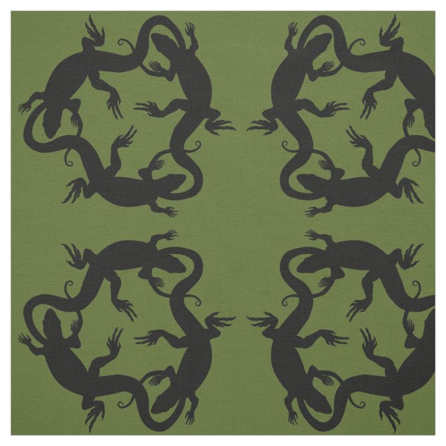 Lizard Art Fabric Reptile Lizard Pattern Fabrics (Swatch)