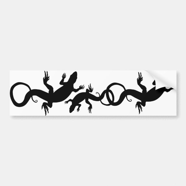 Lizard Art Gifts Lizard Bumper Sticker Reptile Art (Front)