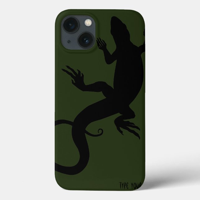 Lizard Art iPad Case Personalised Reptile Case (Back)
