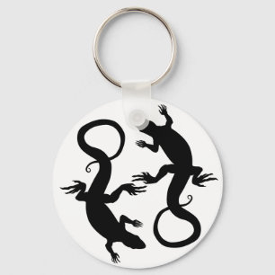 Lizard Art Keychain Cool Retro Reptile Art Gifts