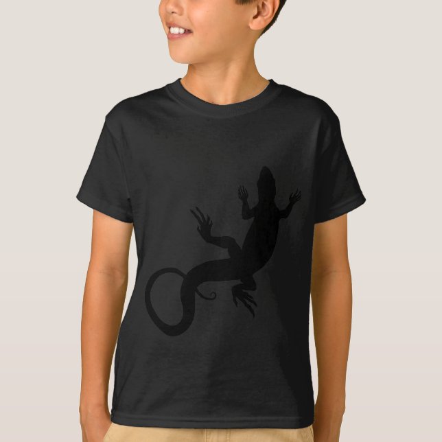Lizard Art Kid's Jersey Reptile Baseball Jersey T-Shirt (Front)