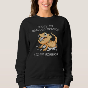 Lizard Beardie Ate My Homework Cute Bearded Dragon Sweatshirt