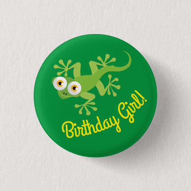 Lizard Birthday Party 3 Cm Round Badge (Front)