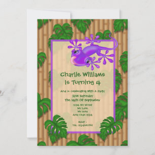 Lizard Birthday Party Invitation
