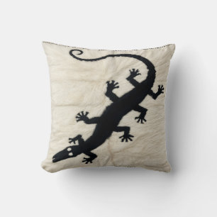Lizard Black and White Vintage Kilim Cushion