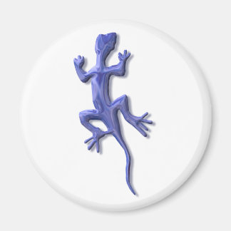 Lizard-blue glass magnet