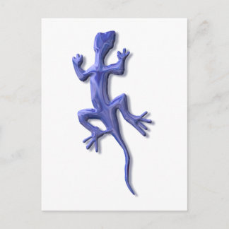 Lizard-blue glass postcard