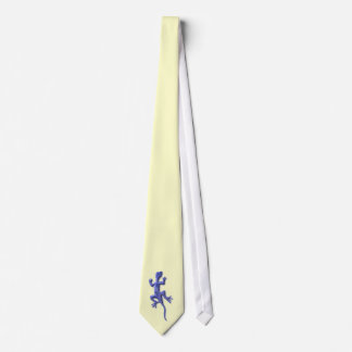 Lizard-blue glass tie