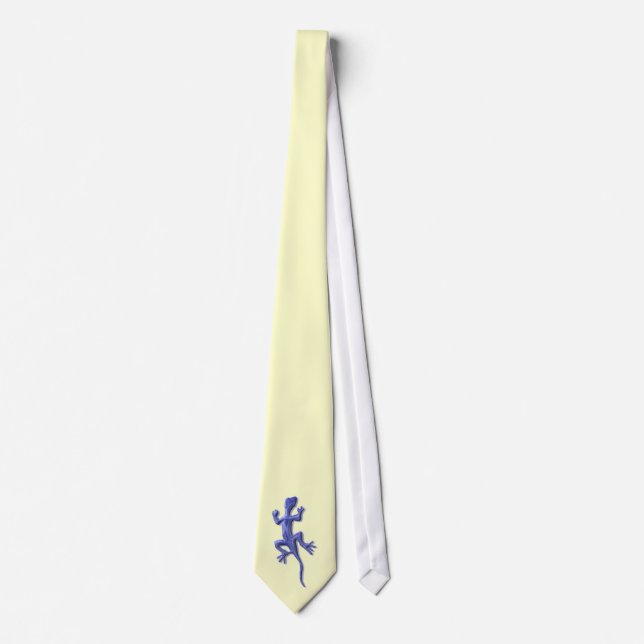 Lizard-blue glass tie (Front)