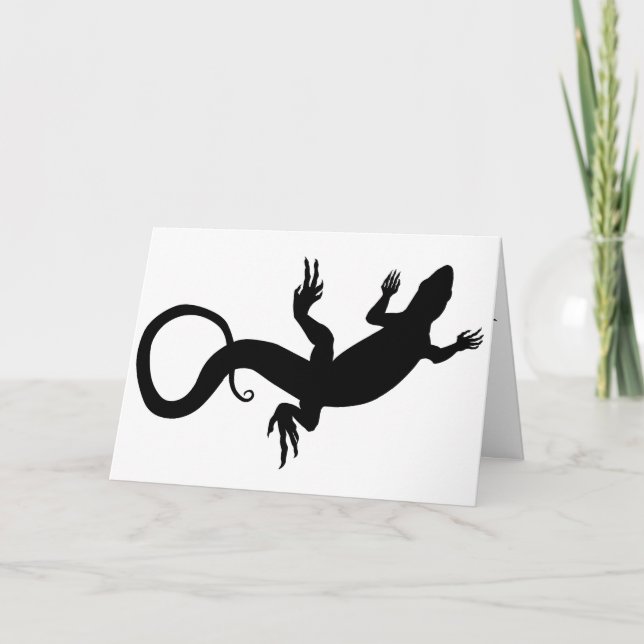 Lizard Card Reptile Art Blank Greeting Card Custom (Front)