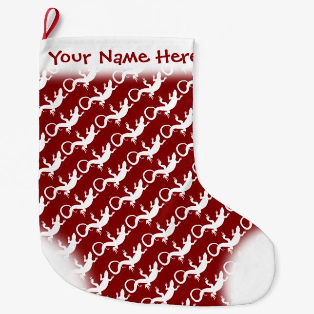 Lizard Christmas Stocking Custom Reptile Stocking (Front)