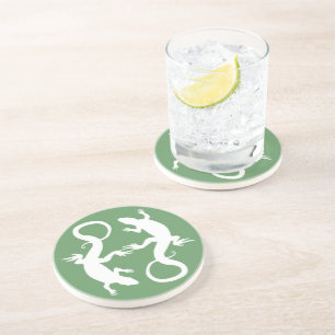 Lizard Coasters Reptile Art Decor Lizard Gifts