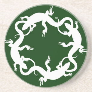 Lizard Coasters Reptile Art Decor Lizard Gifts