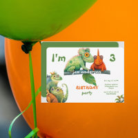 Lizard Colourful Birthday Party