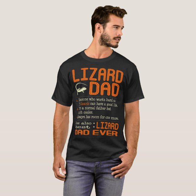 Lizard Dad Like Normal Father Much Cooler T-Shirt (Front Full)