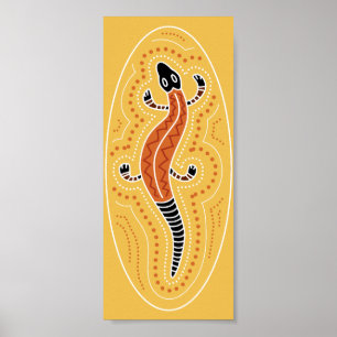 Lizard Dotted Design Poster