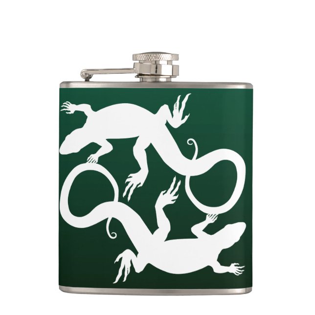 Lizard Flask Custom Reptile Lizard Art Drink Flask (Front)