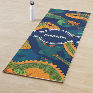 Lizard Geometric Colourful Personalised Pattern Yoga Mat